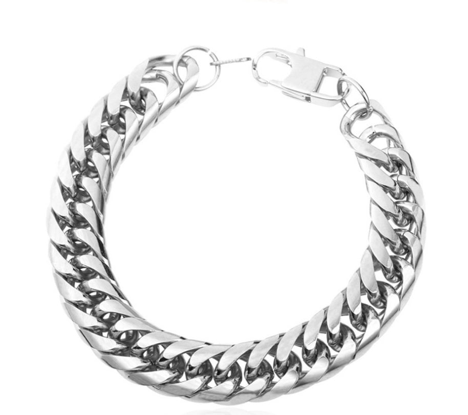 Fashion hip hop stainless steel chain bracelet