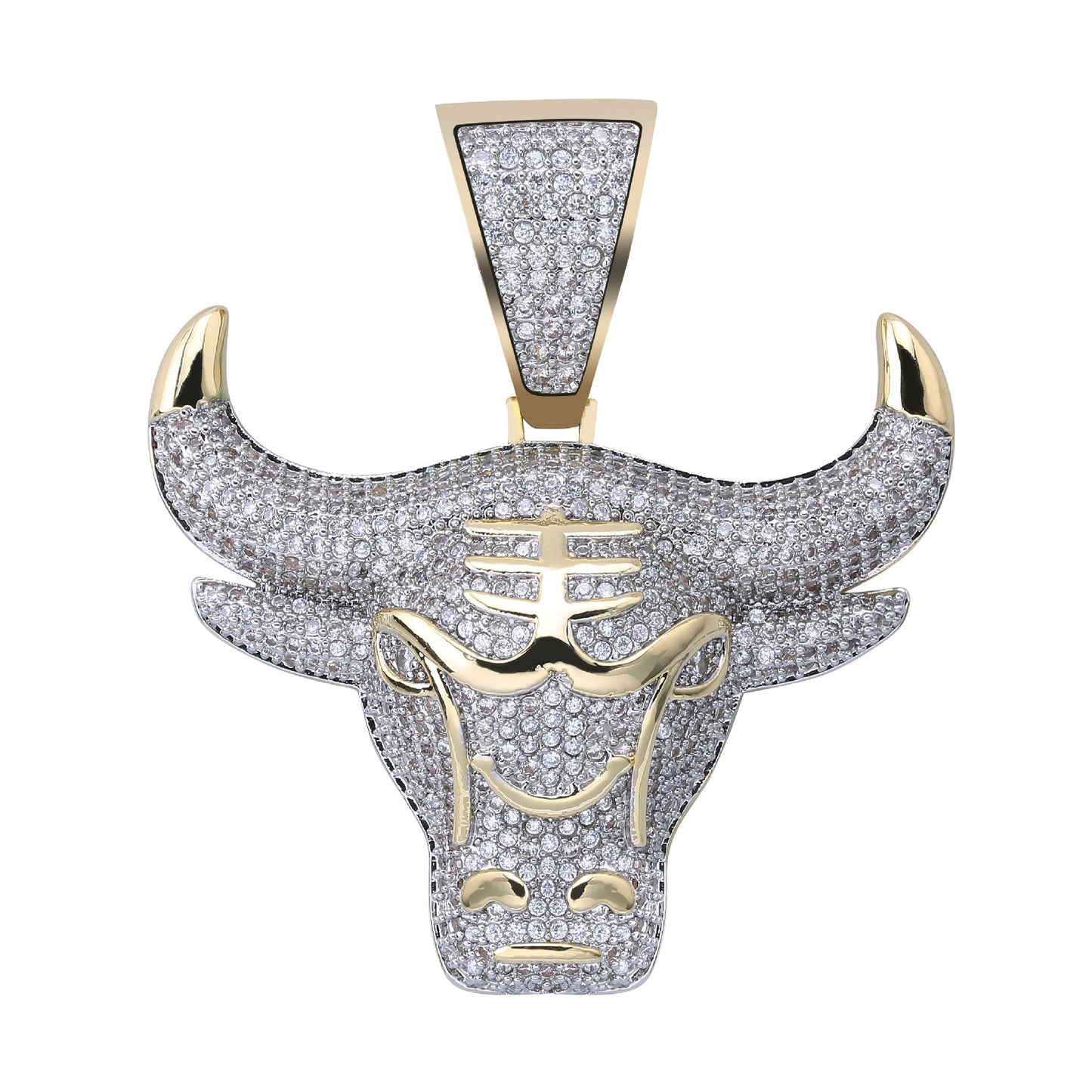 Hip hop Pendant with zircon head Necklace