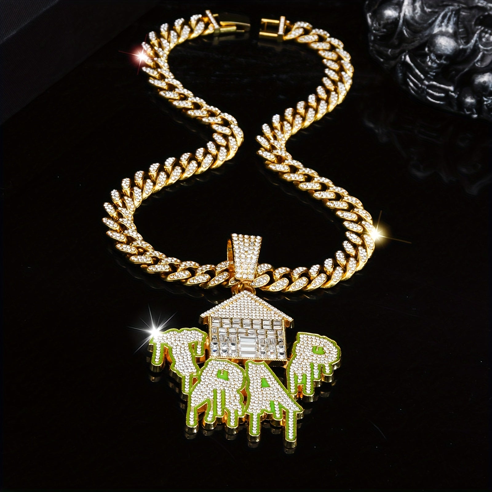 DATNEWDRIP Iced Out TRAP Pendant