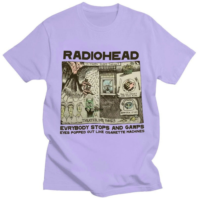 Radiohead Vintage 2000 T-shirt Hip Hop Rock Band Unisex M Usi