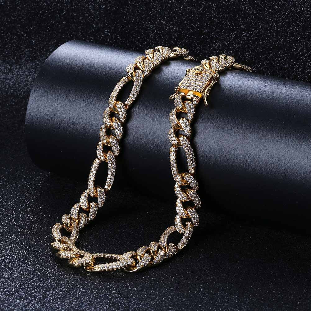 Hip Hop Chain Cuban Micro Inlaid Zircon Men's Necklace