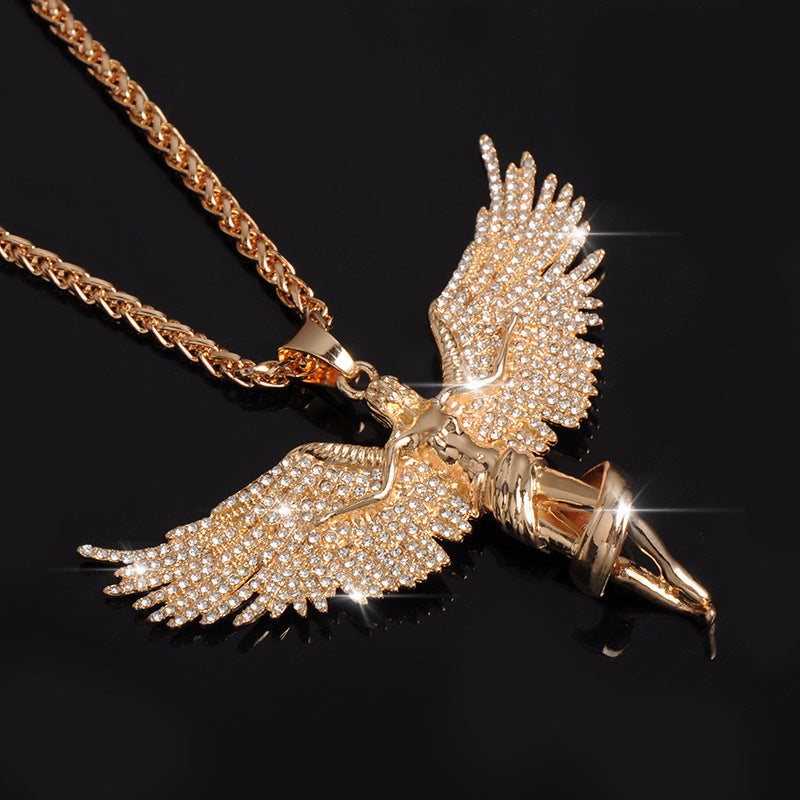 Flying Wing Fairy Hip Hop Goddess Necklace