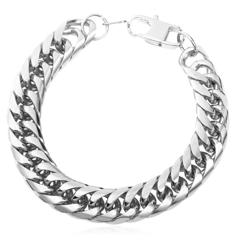 Fashion hip hop stainless steel chain bracelet