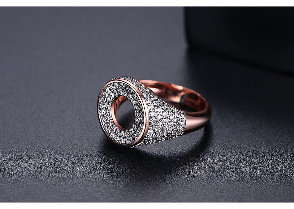 Fashion Hip Hop Ring Zircon Size Adjustable  Women's