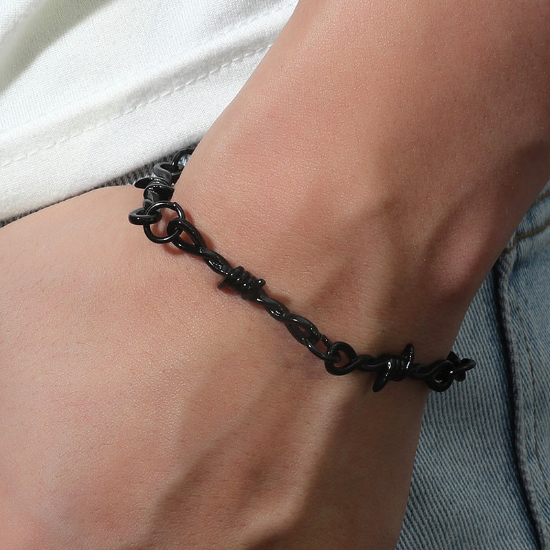 Men And Women Hip-hop Mansard Thorns Necklace Bracelet