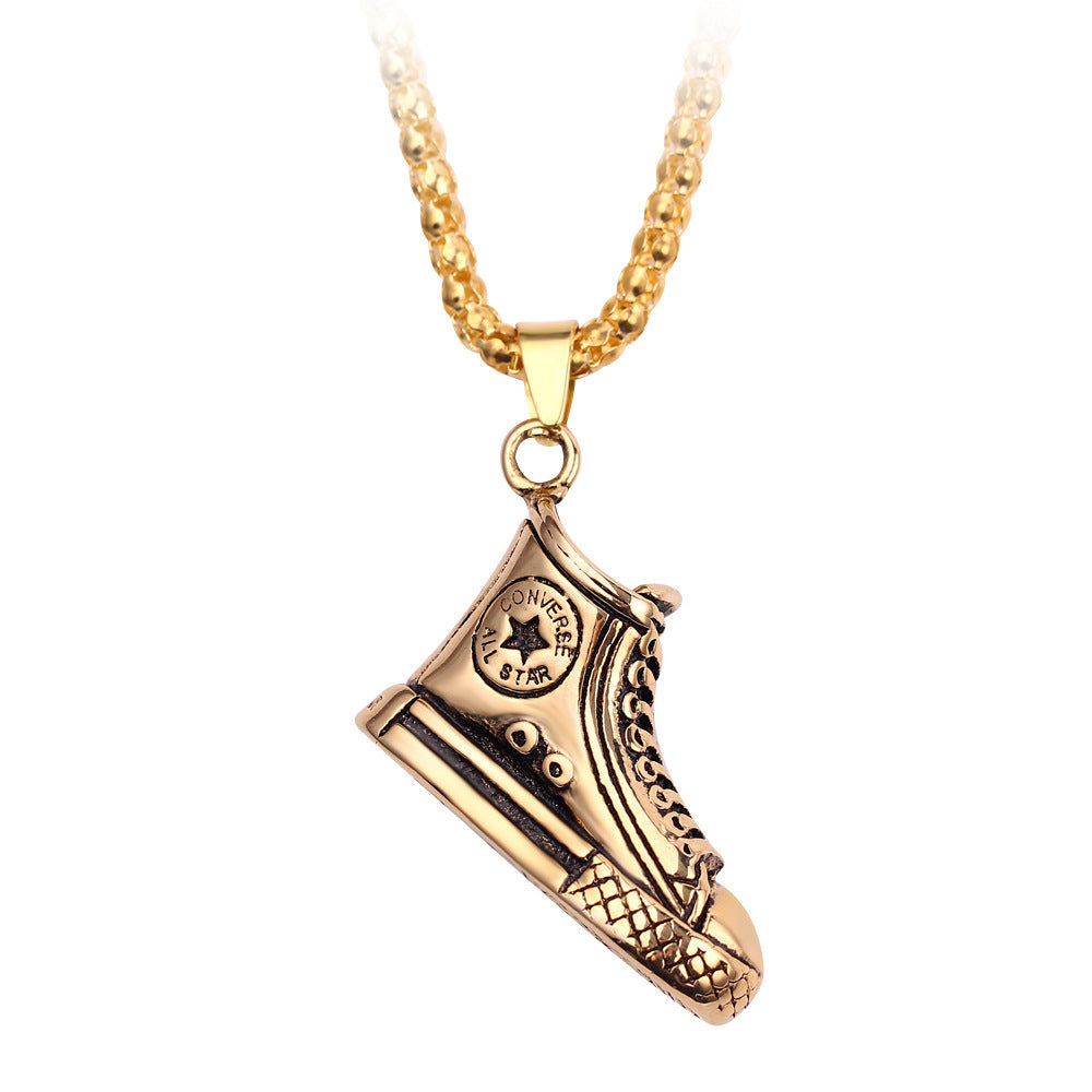 European and American street victory gesture hip hop necklace