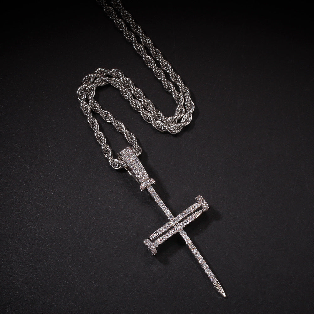 Cross Pendant Hip Hop Necklace Men