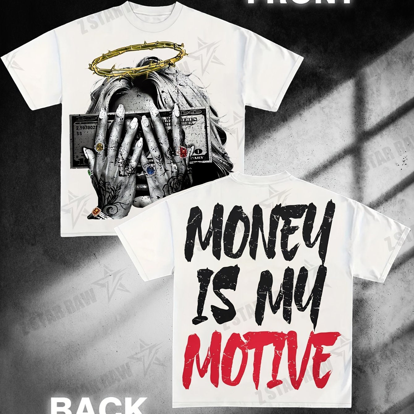 Money Is My Motive Angel Girl Tee