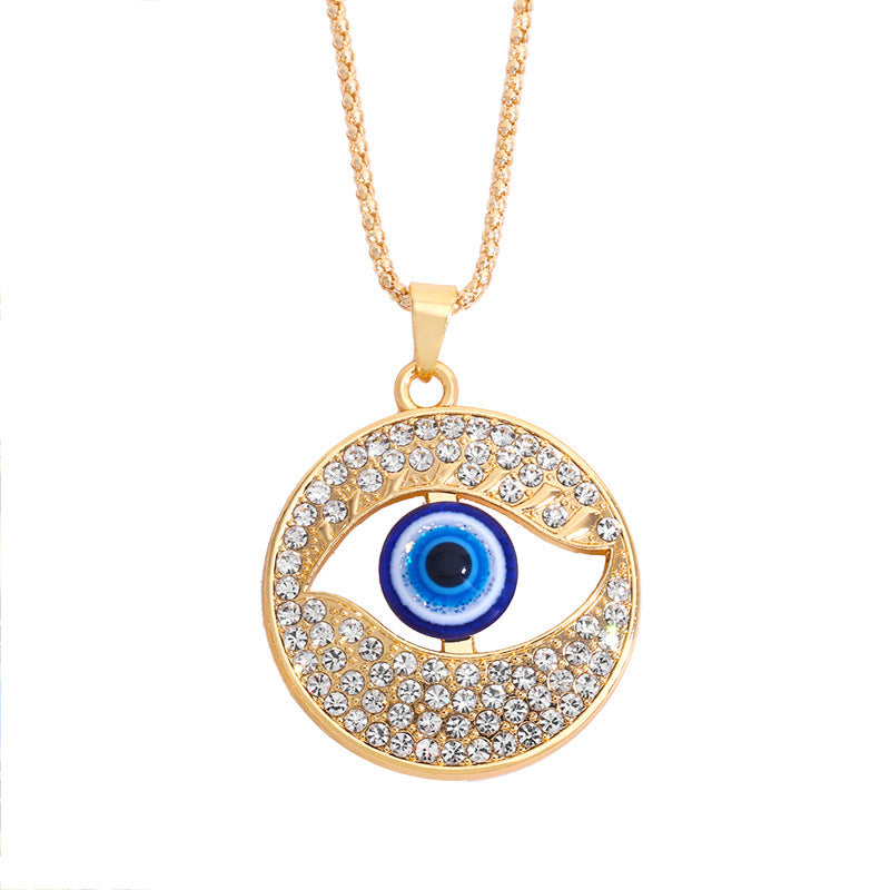 AS Jewelry Large Eyes Hip Hop Personality Necklace