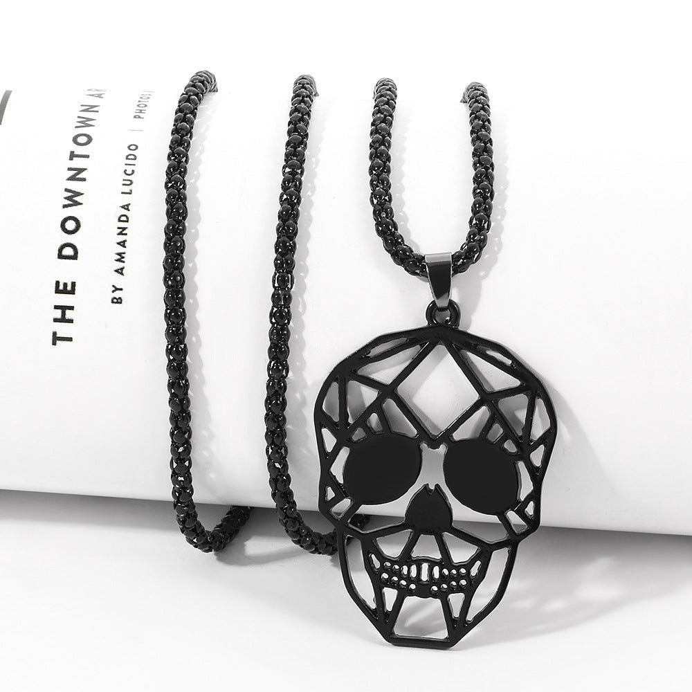 Hip Hop Rock Skull Necklace Skeleton Hollow Street Pendant