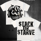Stack Or Starve Cartoon Boy Tee