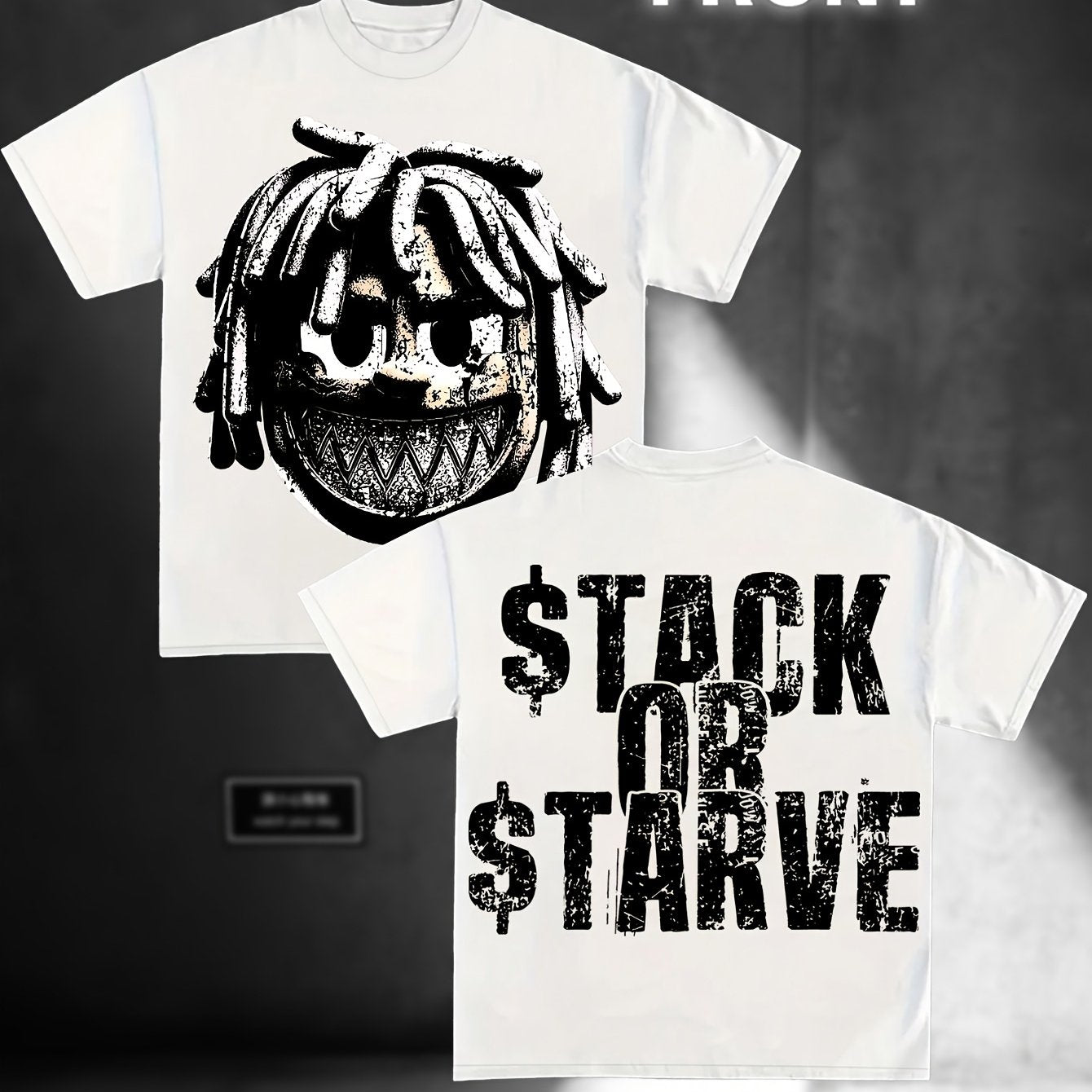 Stack Or Starve Cartoon Boy Tee