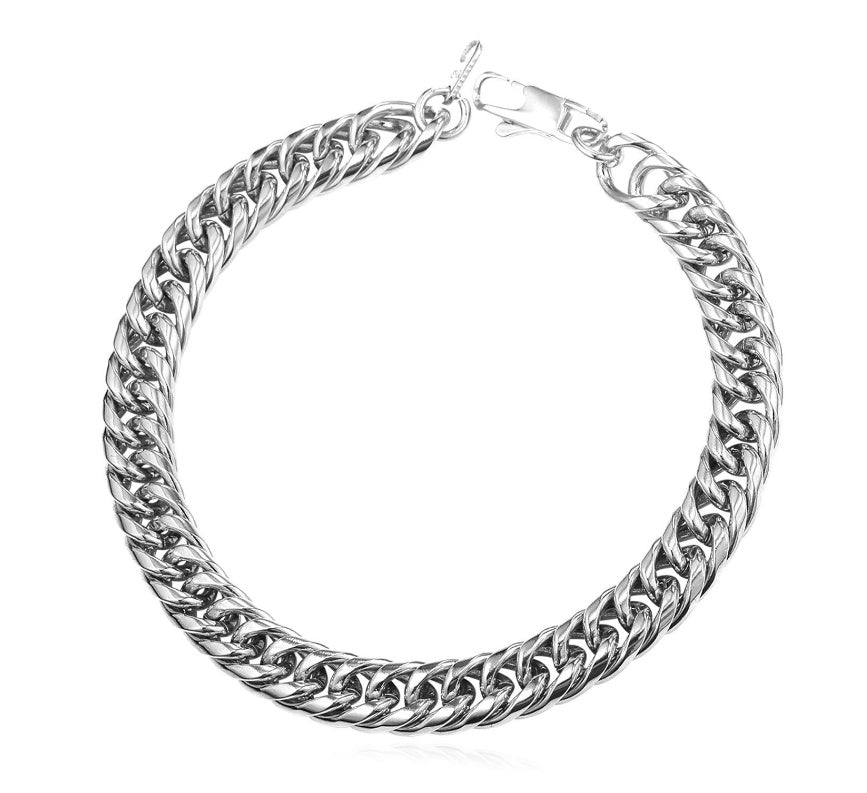 Fashion hip hop stainless steel chain bracelet