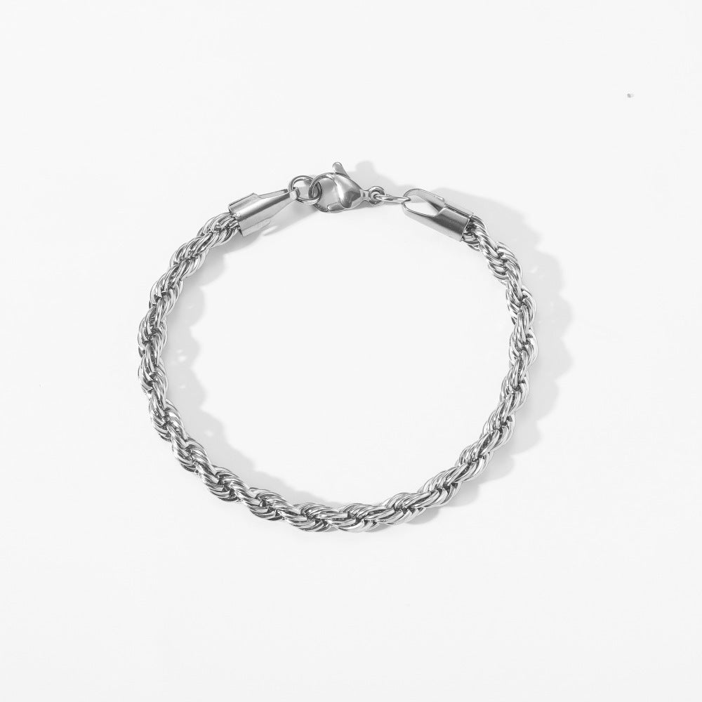 European And American Twisted Rope Chain Hip-hop Twist Bracelet