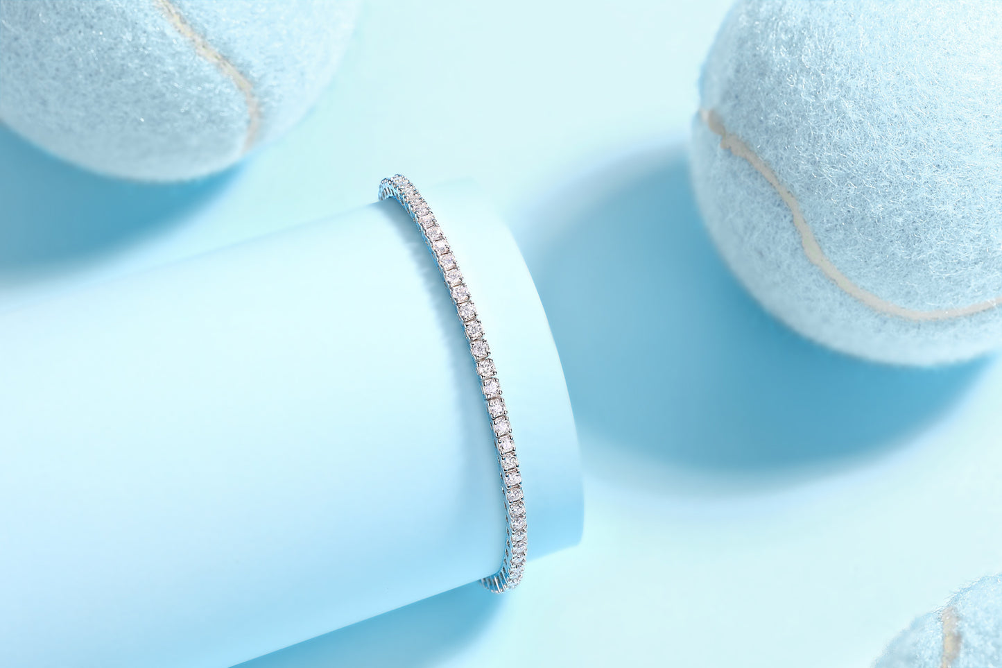 Moissanite Diamond S925 Silver Tennis Chain Bracelet