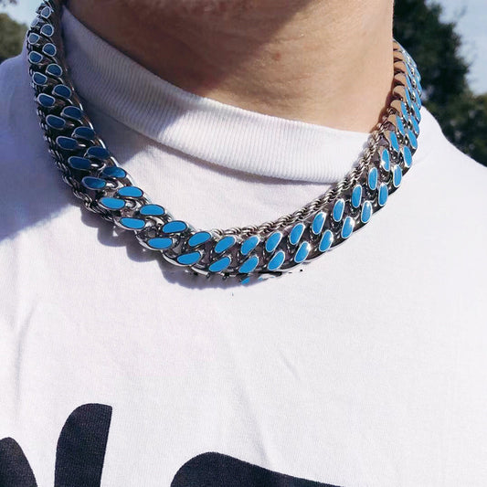 Men's Color Epoxy Hip Hop Cuban Chain