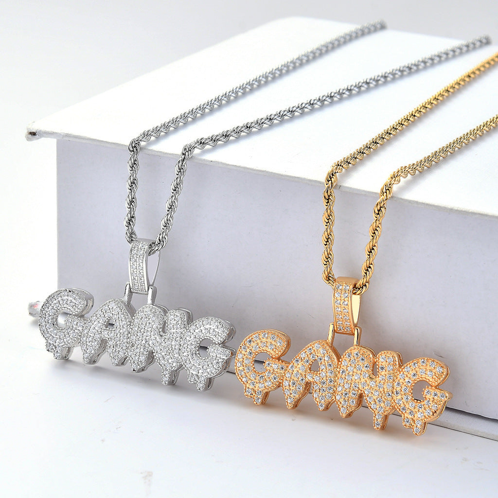 Gang letter hip hop Pendant