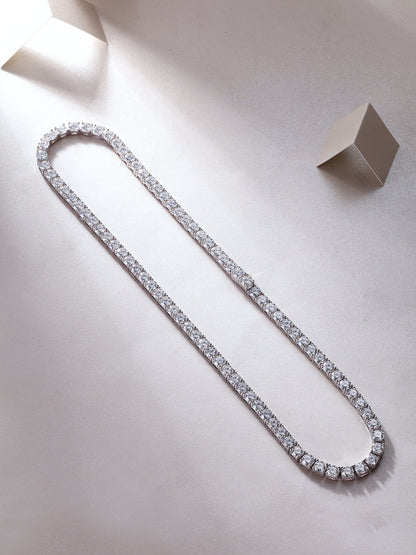 Endless Stream Of Stars 0.5ct Moissanite Diamond S925 Silver Certified Tennis Chain Necklace Luxury Fashion