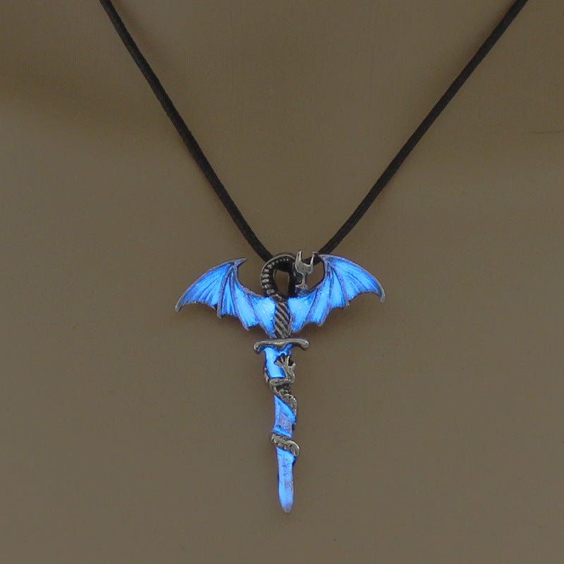 Glowing pterosaur luminous necklace