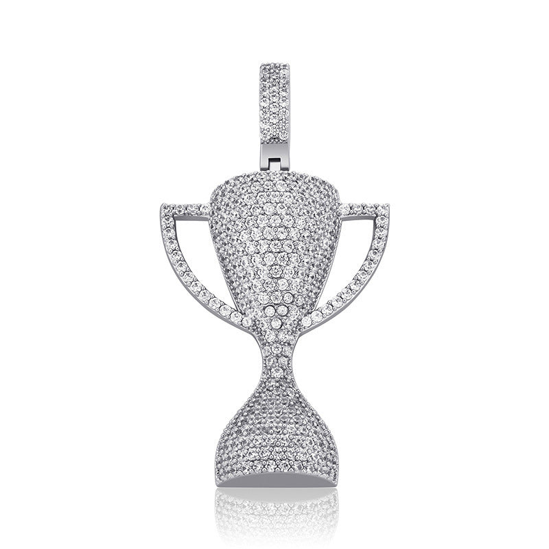 Jinao Jewelry European And American Personality Hip-hop Trophy Pendant Full Of Zircon Solid Models