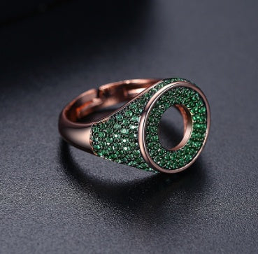 Fashion Hip Hop Ring Zircon Size Adjustable  Women's