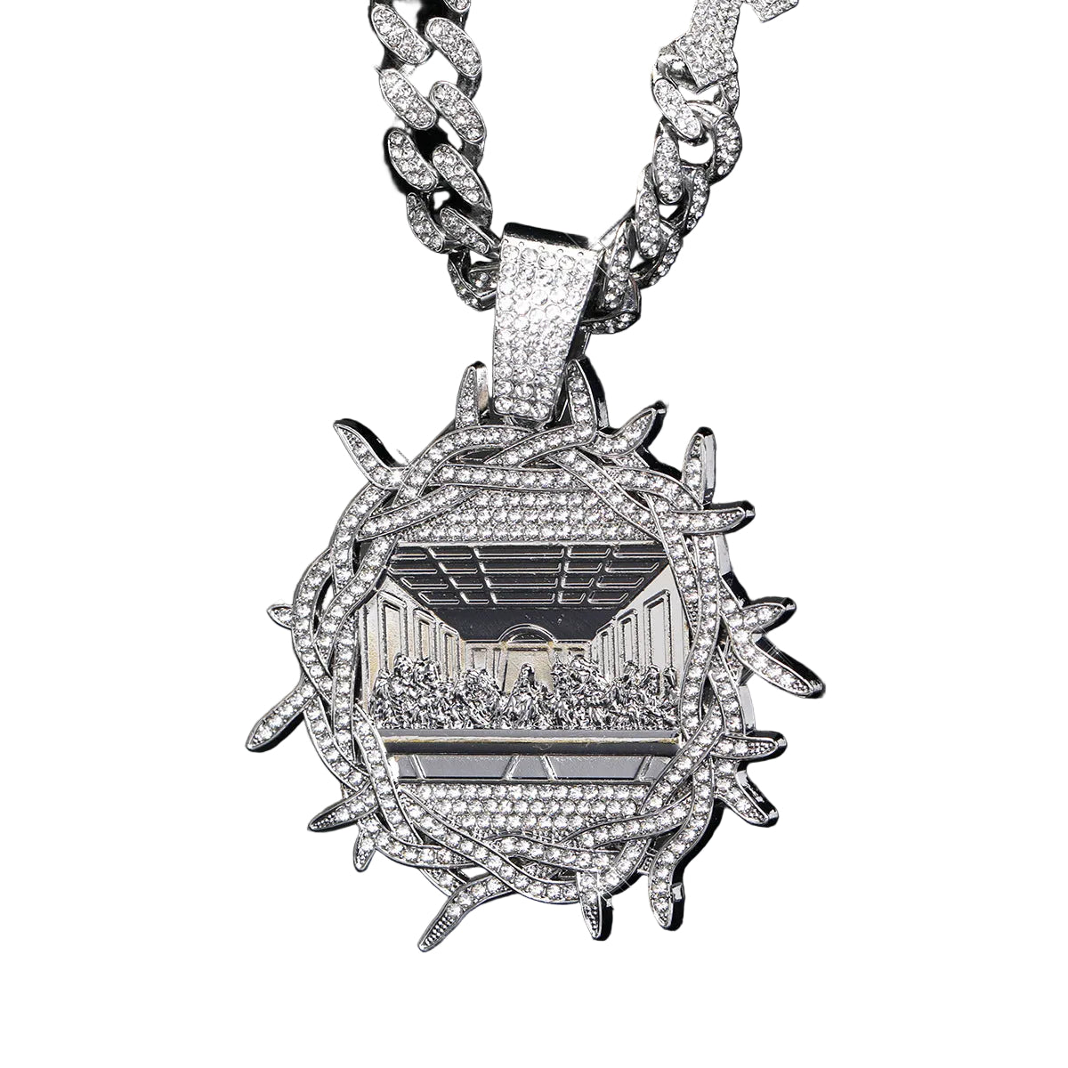 DATNEWDRIP Iced Out Thorned Last Supper Pendant