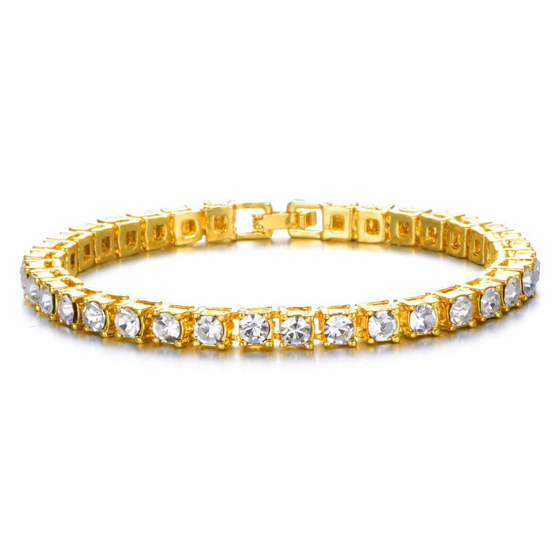 Hip Hop Diamond Prismatic Bar 20mm Bold Gold Chain