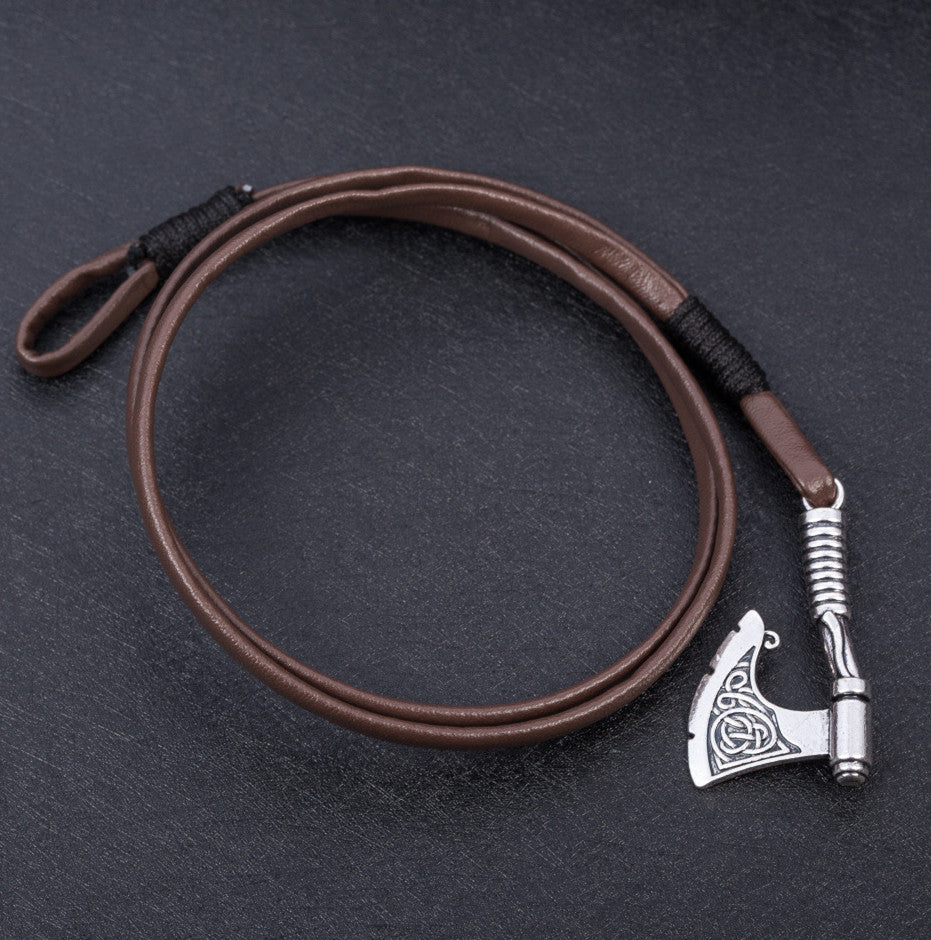 Viking Axe Leather Multilayer Bracelet