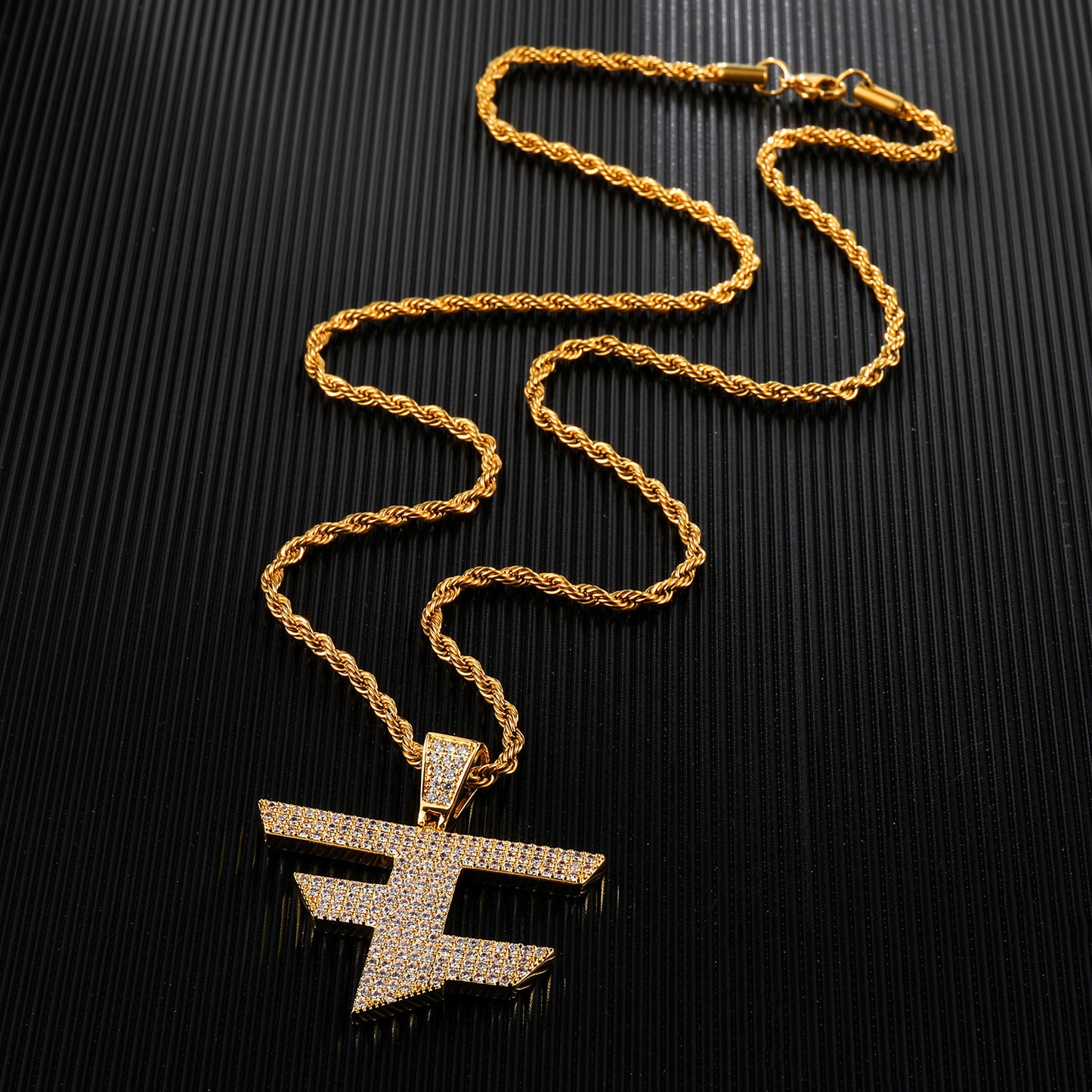 Hiphop Cross Border Fashion Brand Hip Hop Copper Micro Inlaid Faze Ban Zircon Pendant