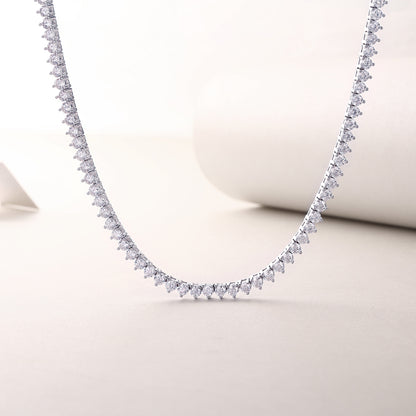 Moissanite Diamond S925 Silver Tennis Chain Necklace