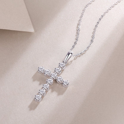 Moissanite Diamond Cross Pendant