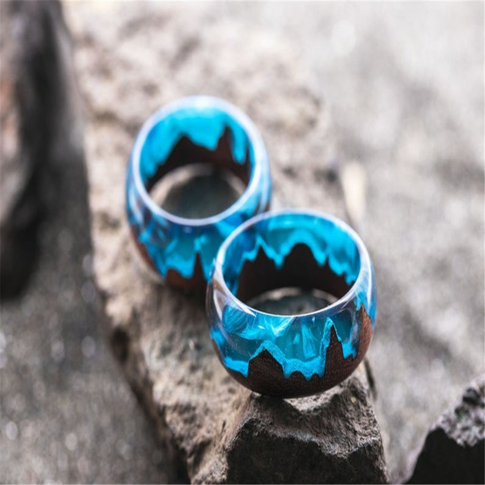 Wood Ring Characteristic Ring Resin Luminous Ring Tide