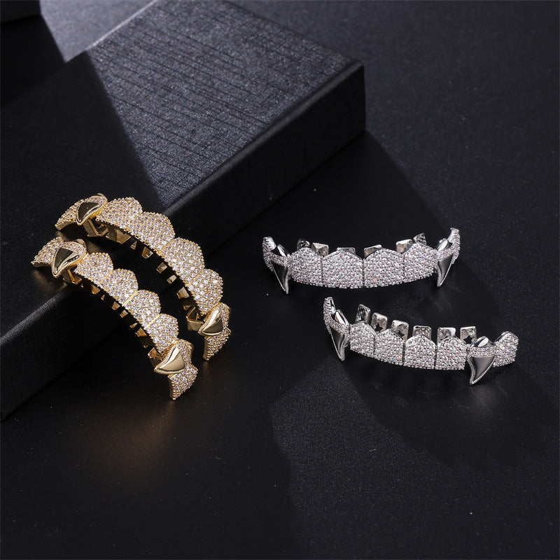 Dianyi Ornament Full Diamond Hip Hop Pointed Tooth Socket