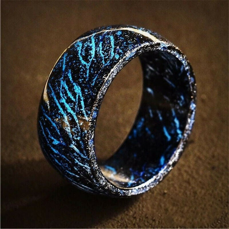 Cool Luminous Crackle Ring