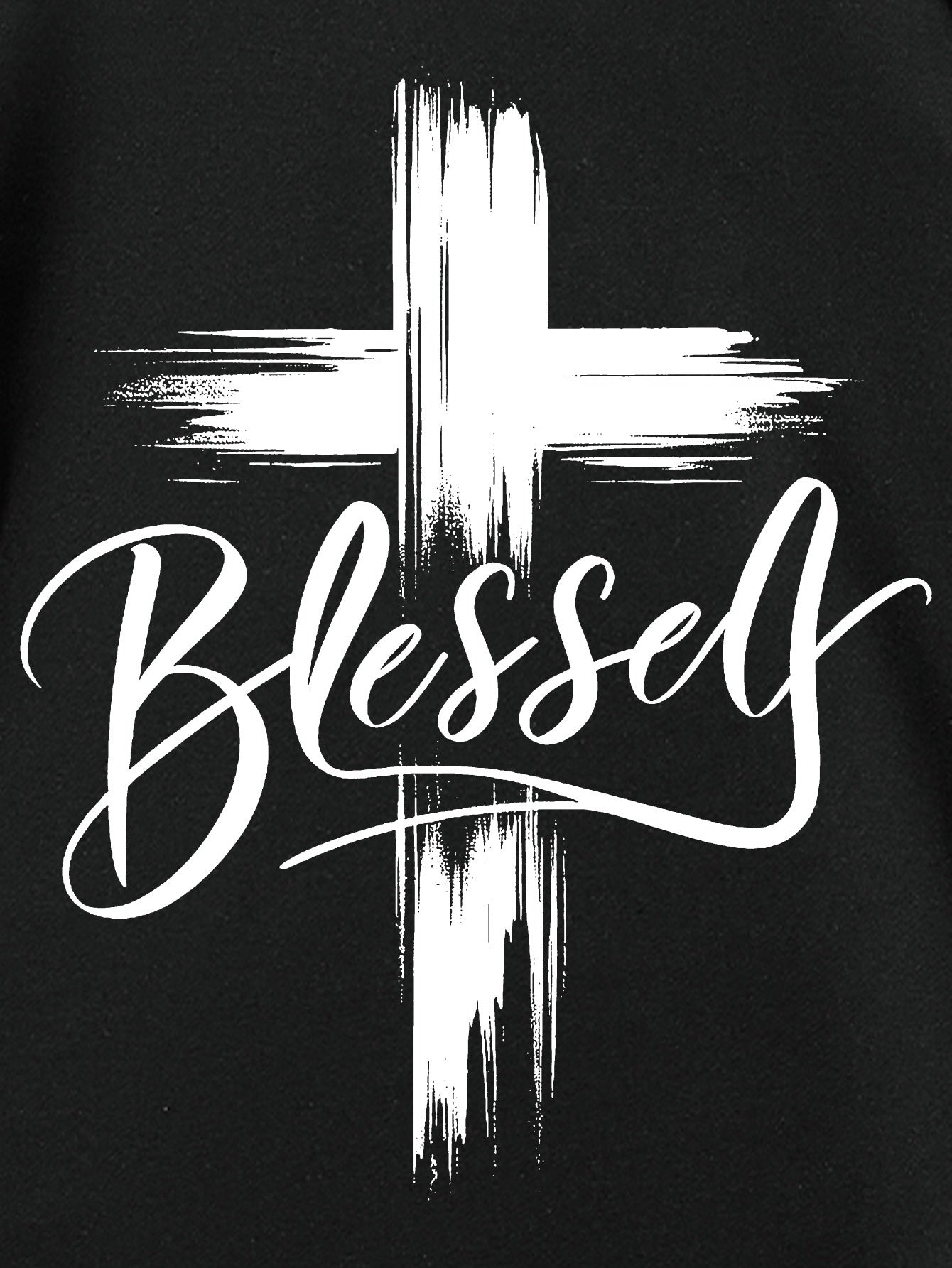 Blessed Print T-shirt, Men's T-shirt, Summer Casual Short Sleeved T-shirt