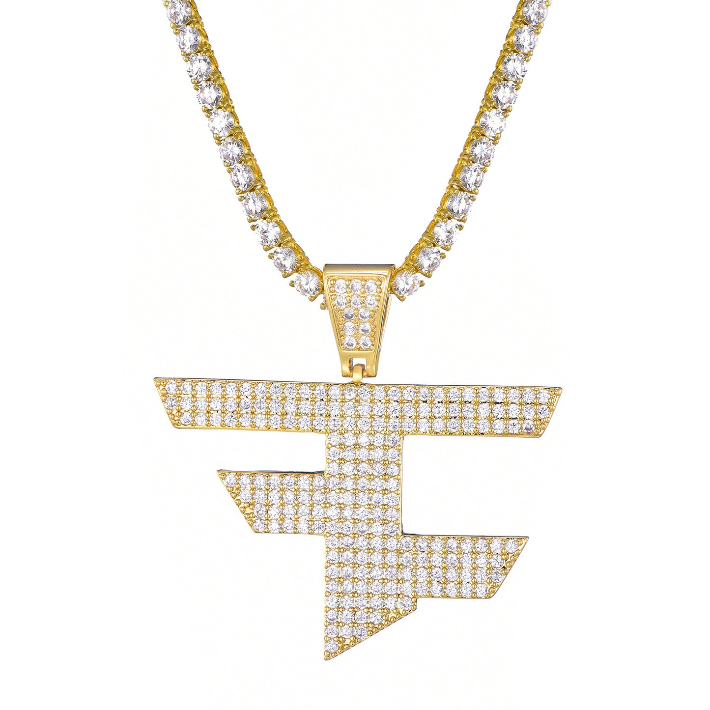 Hiphop Cross Border Fashion Brand Hip Hop Copper Micro Inlaid Faze Ban Zircon Pendant