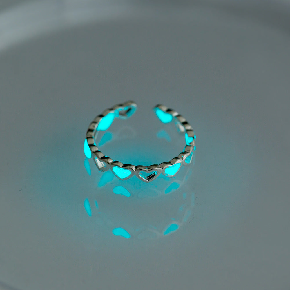 Personalized Creative Luminous Love Adjustable Ring