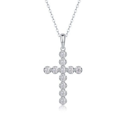 Moissanite Diamond Cross Pendant
