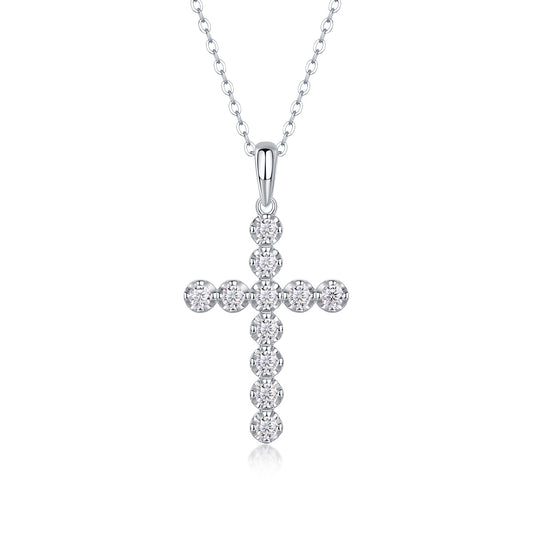 Moissanite Diamond Cross Pendant