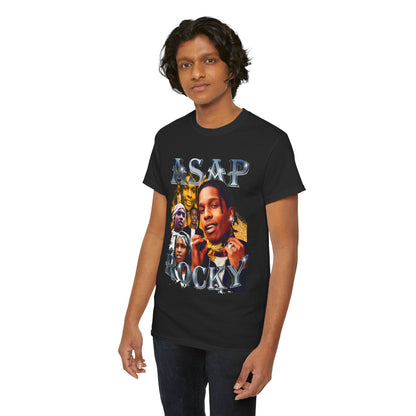 DATNEWDRIP ASAP Rocky Collar Poppin' Graphic Hip Hop T-Shirt
