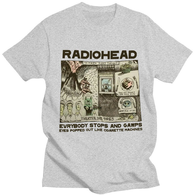 Radiohead Vintage 2000 T-shirt Hip Hop Rock Band Unisex M Usi