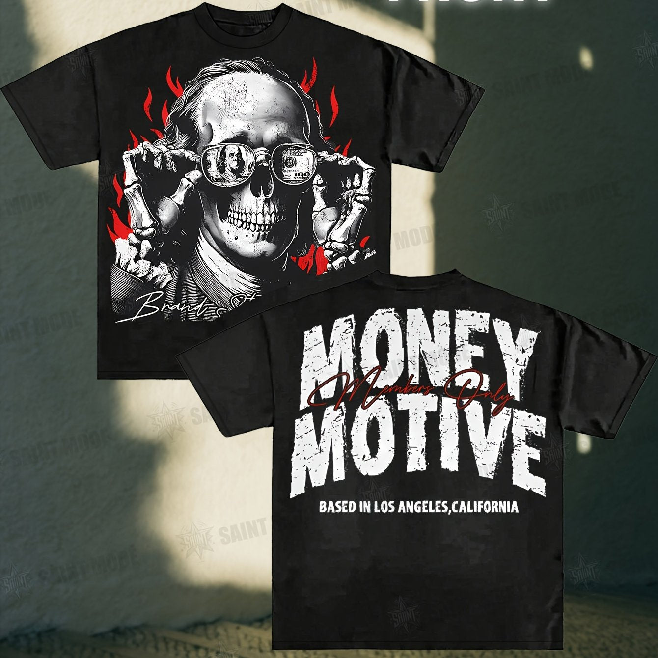 Money Motive Benjamin Skeleton Tee