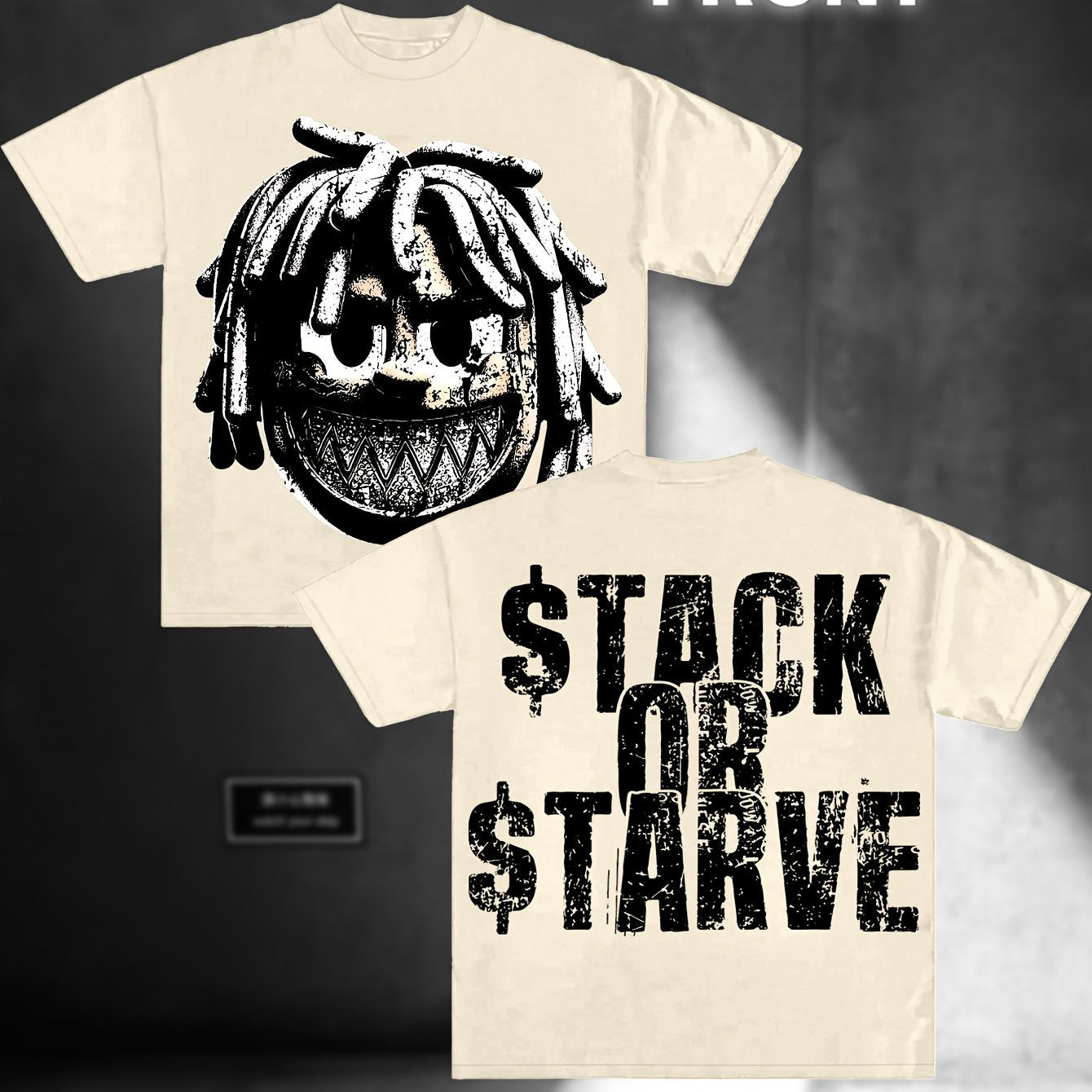 Stack Or Starve Cartoon Boy Tee