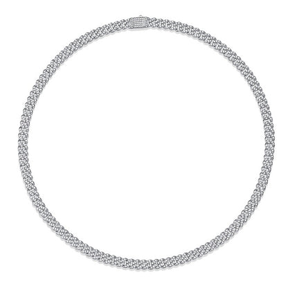 Life Convention Luxury Fashion Mossan Diamond S925 Silver Necklace