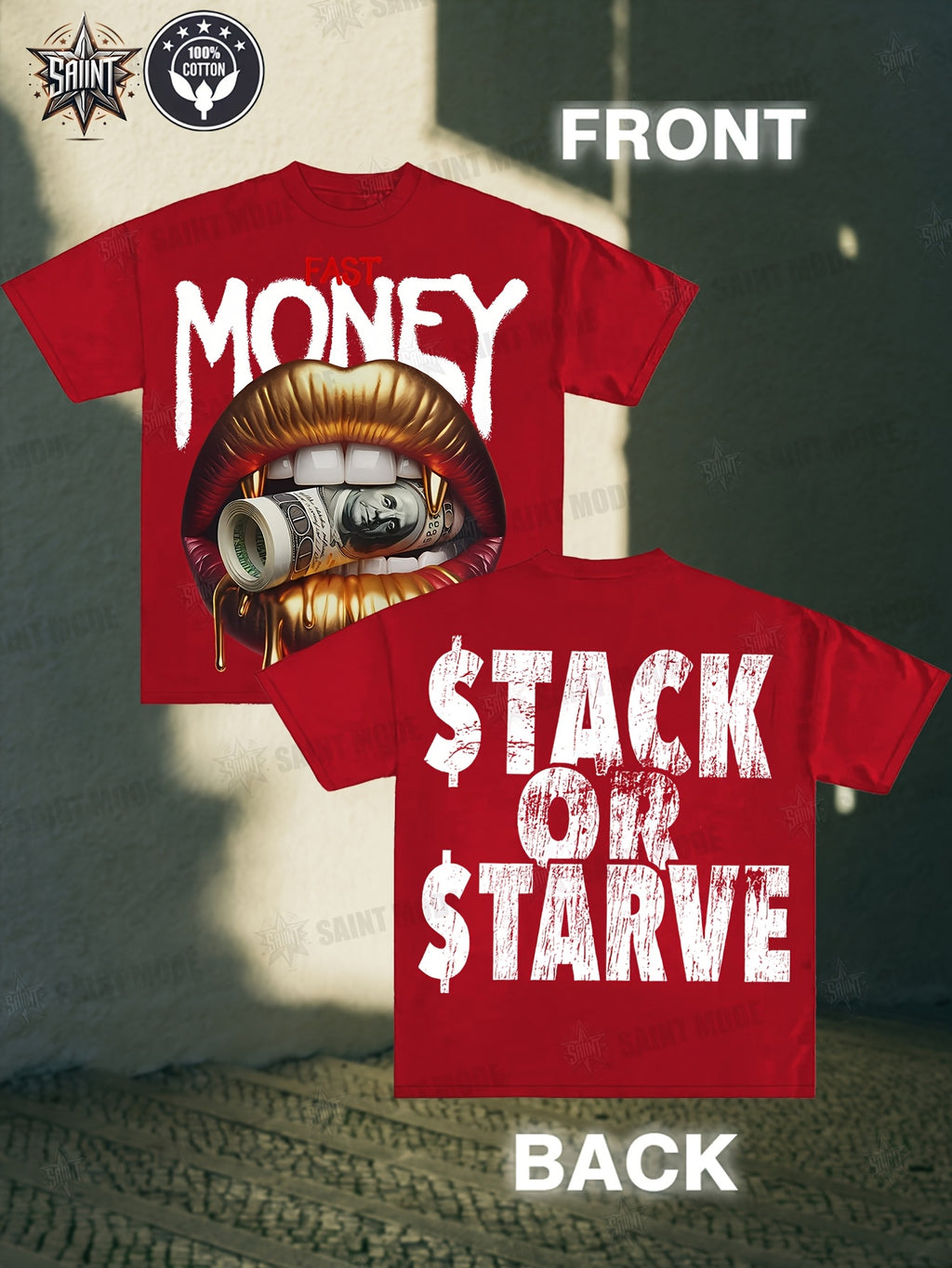 Stack Or Starve Fast Money Tee