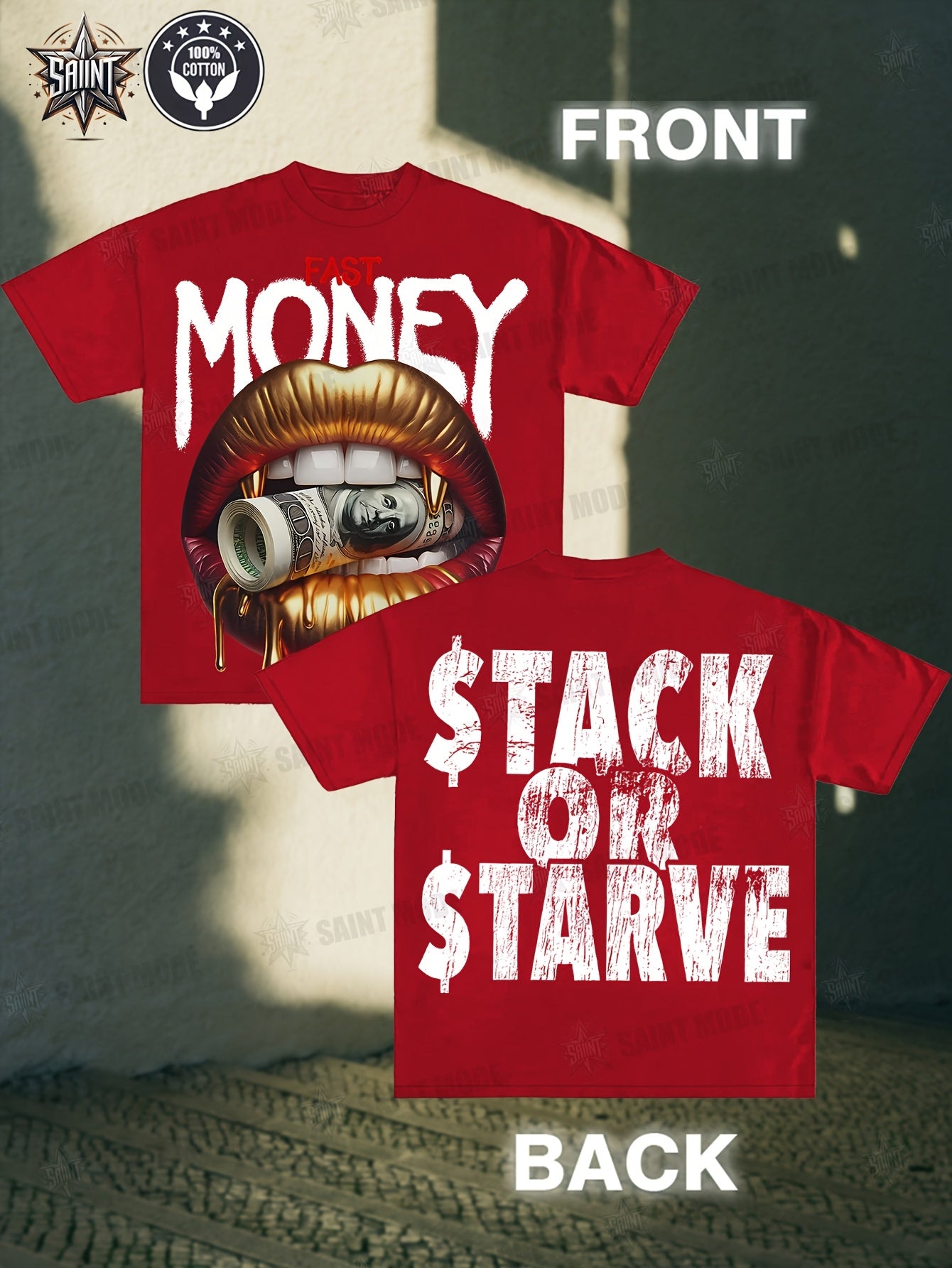 Stack Or Starve Fast Money Tee