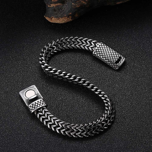 Retro Hip Hop Fashion Titanium Steel Bracelet