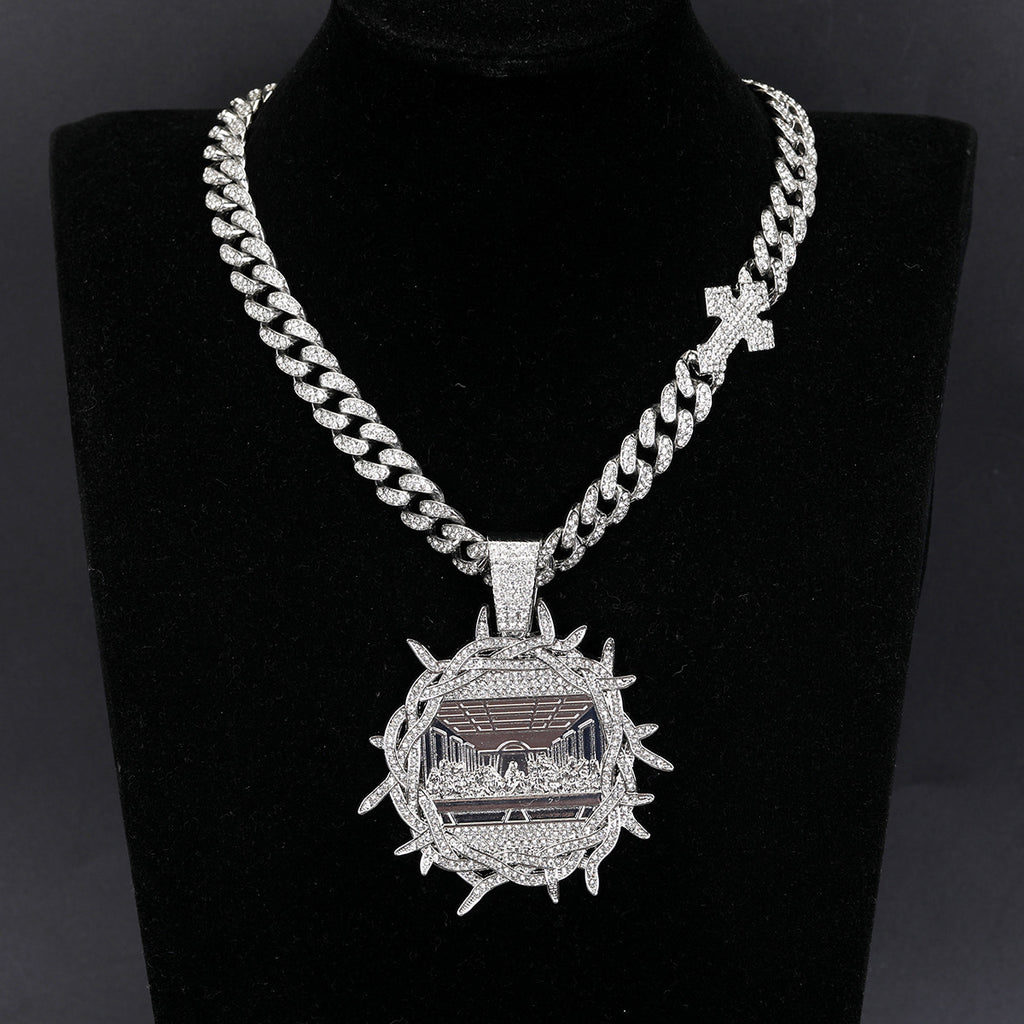 DATNEWDRIP Iced Out Thorned Last Supper Pendant