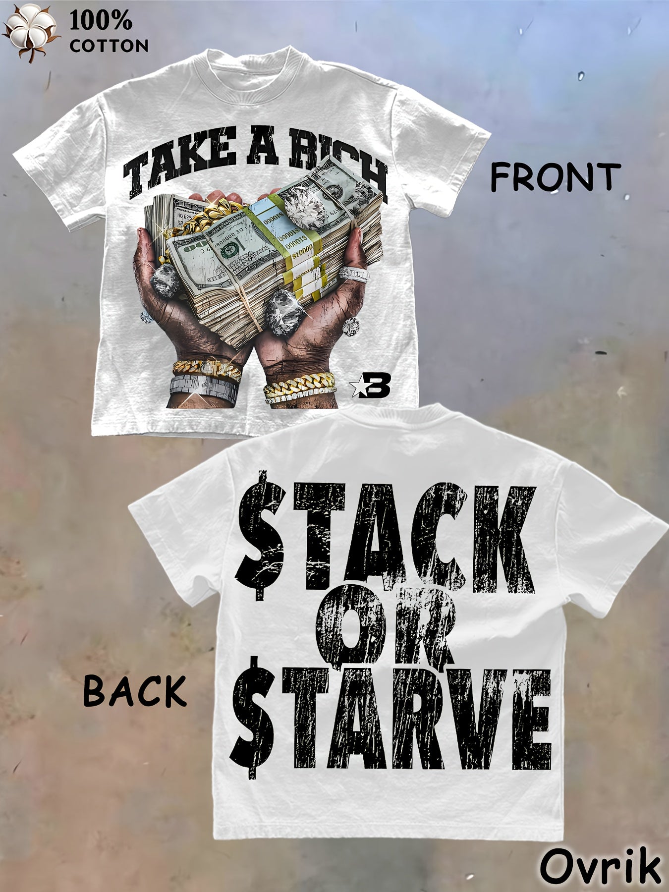 Stack Or Starve Take A Rich Tee