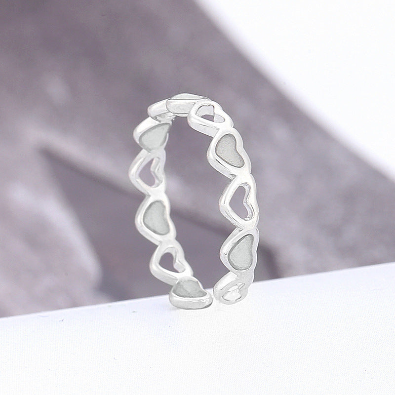 Personalized Creative Luminous Love Adjustable Ring